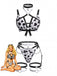 Schwarz-weißes 80er Dessous-Set mit Kuhprint und Kreuzträgern