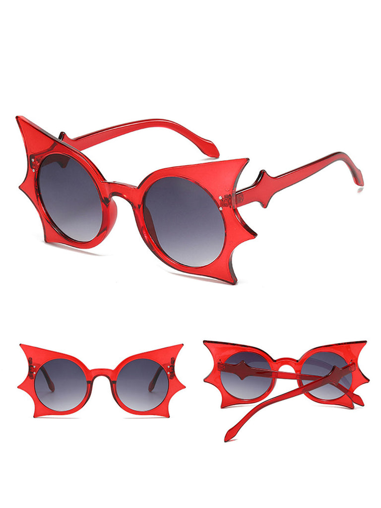 Schwarz Halloween Fledermaus Flügel Gothic Sonnenbrille