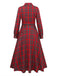 Rotes 50er Karo-Hemdkleid mit Gürtel