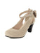 Vintage Bogen Klobige Wildleder Hohem Absatz Schuhe