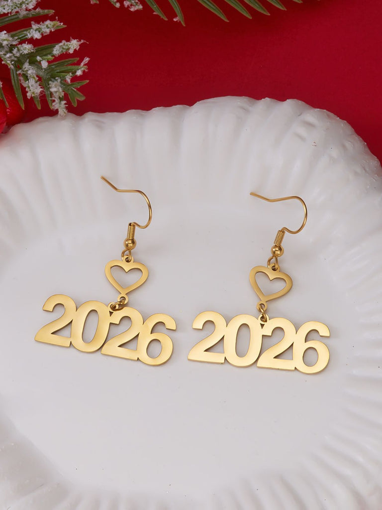 Gold 2026 Ausgehöhlt Legierung Tropfen Ohrringe