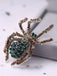 Retro Halloween Spinne Strass Brosche