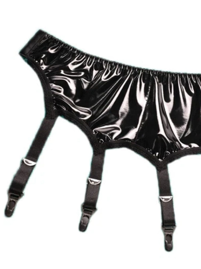 PU Leder Metall Kürbisschnalle Strümpfe Zubehör