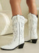 Weiß Vintage Stickerei Western Cowboy Stiefel