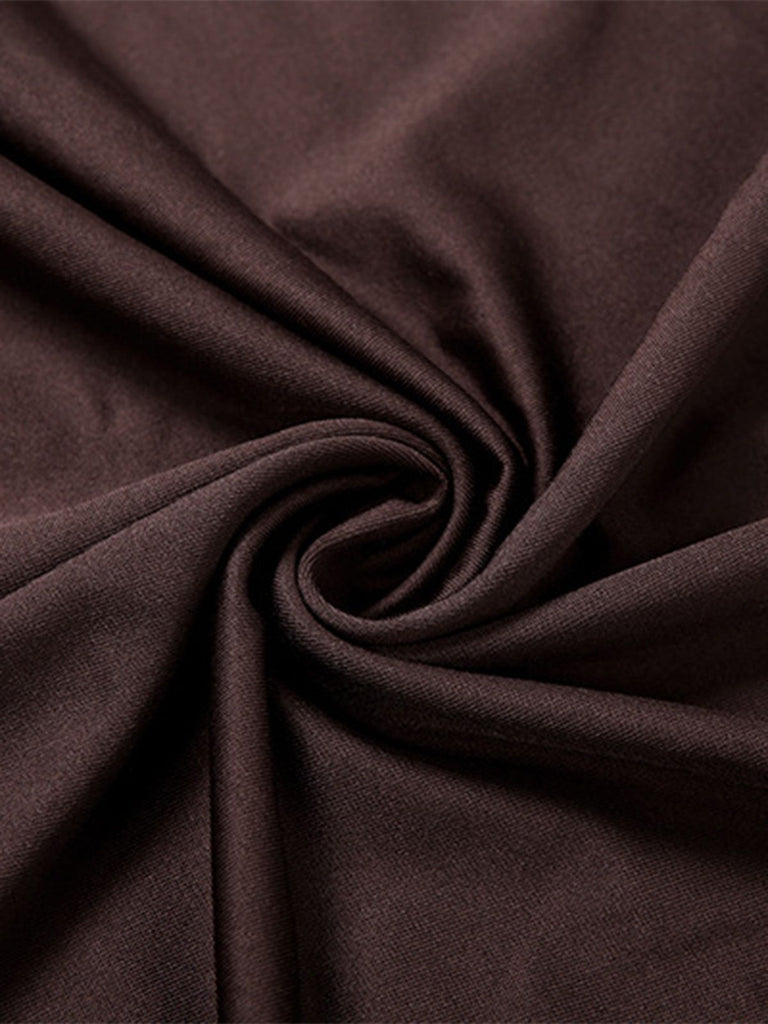 1980er Solide Schulterfrei Netz Cut-Out Durchsichtig Kleid