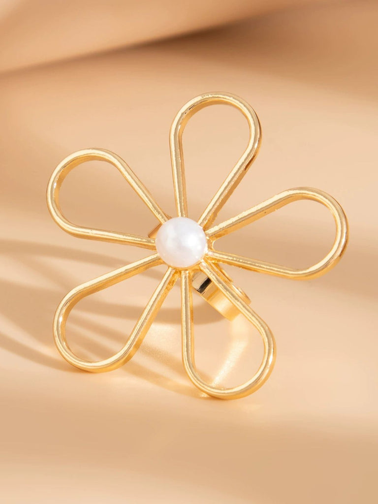 Seestern Blumen Perle Ring