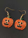 Halloween Strasssteine  Grimasse Kürbis Ohrringe