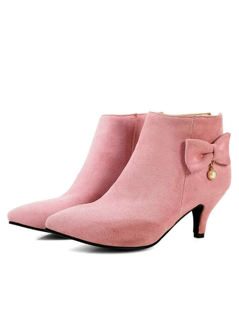 Stilettoabsatz Wildleder Spitze High Heels