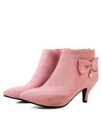 Stilettoabsatz Wildleder Spitze High Heels