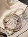 Vintage 3D-Muschel Transparent Perlenkette Tasche