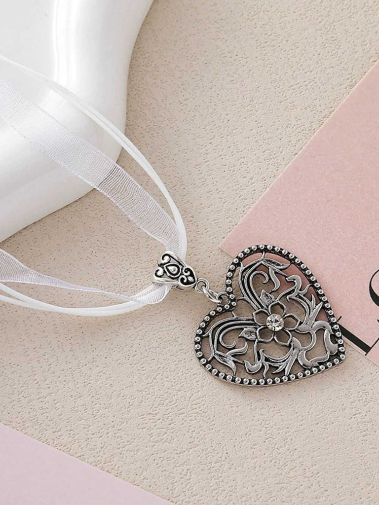 Vintage Oktoberfest Schleife Herz Blume Halskette