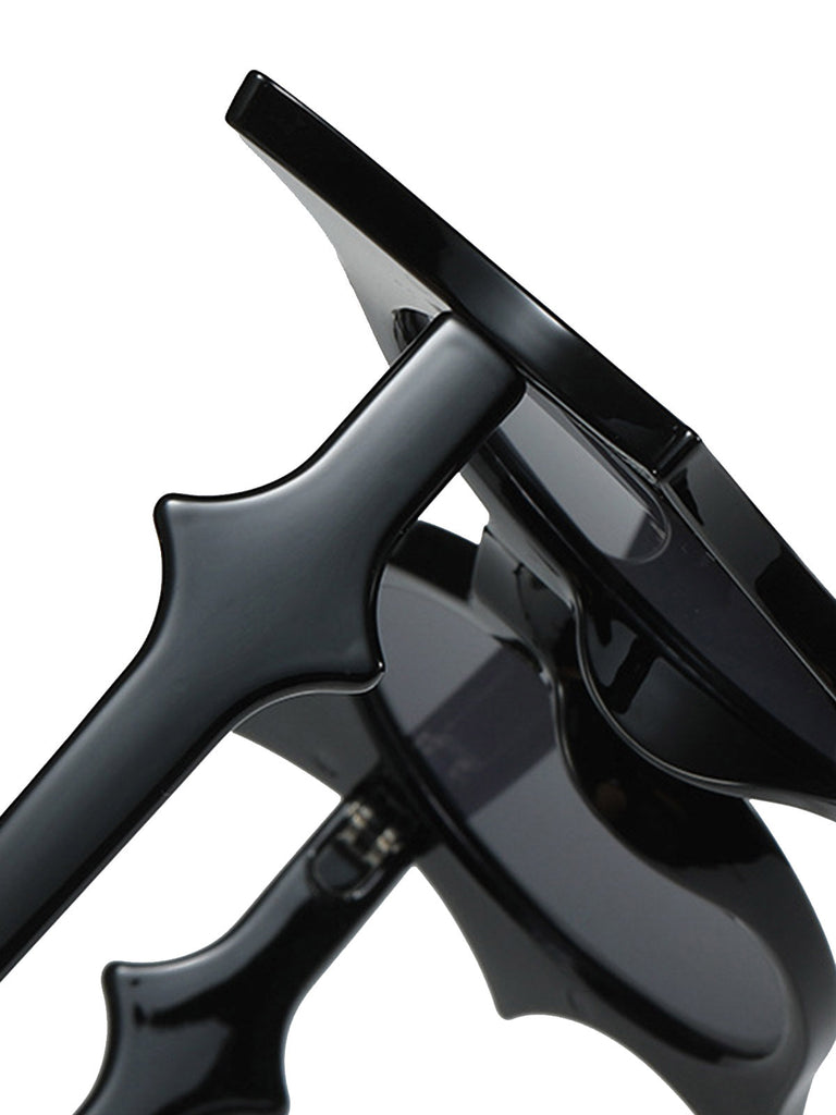 Schwarz Halloween Fledermaus Flügel Gothic Sonnenbrille