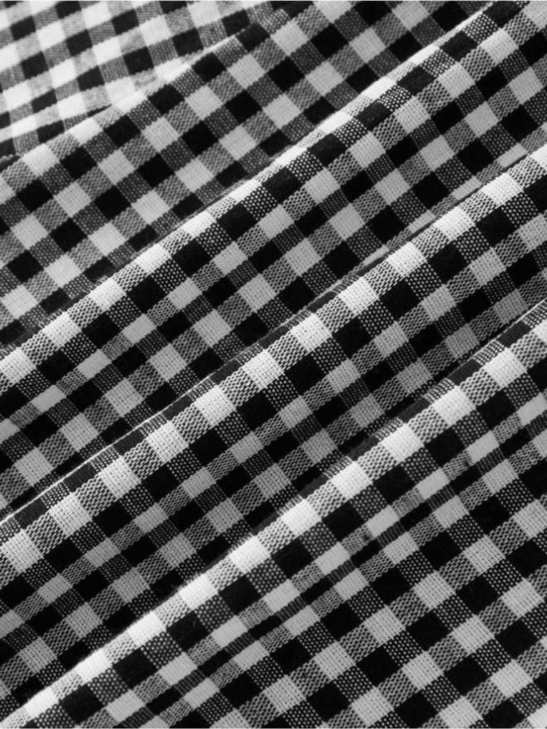 1950er Halter Gingham Plaids Bogen Romper