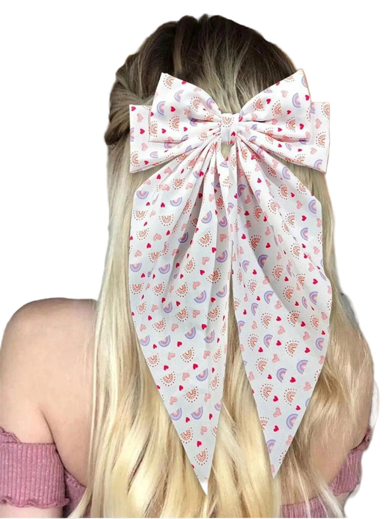 Valentinstag Herz Druck Bogen Haarspange