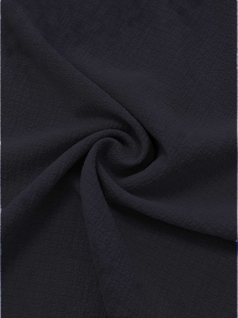 1940er V-Ausschnitt Rüschenärmel Schlitz Kleid