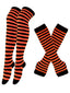 Vintage Halloween Streifen Fingerlose Handschuhe & Socken