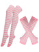 Vintage Halloween Streifen Fingerlose Handschuhe & Socken