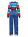 1940er Chucky-Puppe Streifen Latzhose Cosplay Set