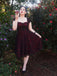 Weinrotes 1950er Totenkopf Netz Swing Kleid