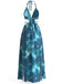 30er Maxikleid mit Neckholder und Blumen