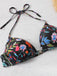 30er Tropen Bikini-Set mit Neckholder und Blumen