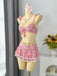 40er Bikini-Set mit Ditsy-Blumen und Rüschen
