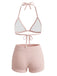 40er Bikini-Set & Shorts mit Neckholder und Triangle