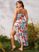 [Übergröße] 40er Tropen Bikini-Set & Shorts & Cover-Up mit Blumen und Rock