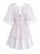 70er Kleid mit V-Ausschnitt und Patchwork