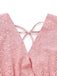 70er Kleid mit V-Ausschnitt und Patchwork
