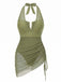 50er Netz-Badeanzug mit Neckholder