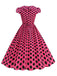 50er Swingkleid mit Kappärmel und Polka-Dots