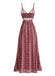 70er Boho Maxikleid mit Spaghettiträger