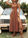 70er Boho Maxikleid mit Spaghettiträger