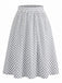 50er Rock mit Elastische Taille und Raffung