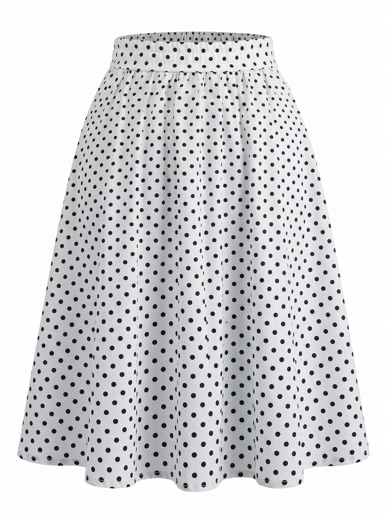 50er Rock mit Elastische Taille und Raffung