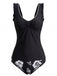 50er Tankini-Set mit Blumen und Rüschen