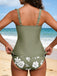 50er Tankini-Set mit Blumen und Rüschen