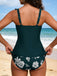 50er Tankini-Set mit Blumen und Rüschen