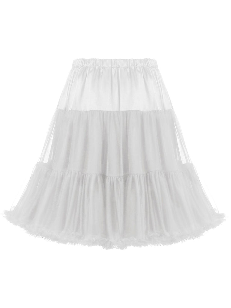 Weißer 50er Petticoat mit Rüschen