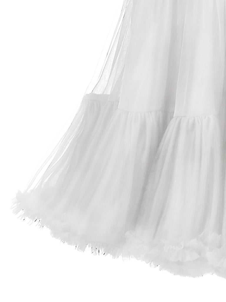 Rosa 50er Petticoat mit Rüschen