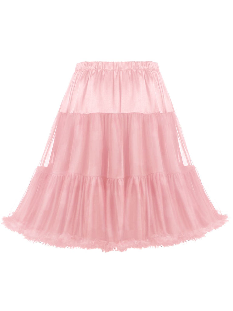 Rosa 50er Petticoat mit Rüschen