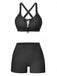 50er Bikini-Set & Shorts mit Criss-Cross und Raffung