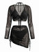 50er Bikini-Set & Shorts & Cover-Up mit Neckholder und Häkelarbeit