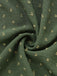40er Jacquard-Smockkleid mit Eckiger Ausschnitt und Stickerei