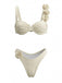 Rosa 50er Bikini-Set & Shorts mit 3D