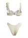 Rosa 50er Bikini-Set & Shorts mit 3D