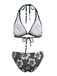 Tropischer Bikini mit Blumenmuster aus den 1960er Jahren – Vintage-Mode, Retro-Stil