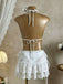 Weinrot 1960er Rüschen Halter Bikini Set & Blumen Spitze Cover-Up