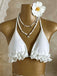 Weinrot 1960er Rüschen Halter Bikini Set & Blumen Spitze Cover-Up